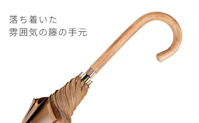 CB038 【槙田商店】晴雨兼用長傘　絵おり　バラとぶどう　ベージュ