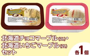 北海道チョコマーブル（2L）・北海道いちごマーブル（2L）セット（2L×2個） ｜ デザート アイス 業務用
