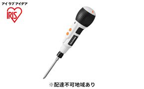 充電式ボールグリップミニドライバ 3.6V JMD8BG-W ホワイト アイリスオーヤマ 工具 電動 ドライバー 電動工具 逆回転可能 ドライバビット付きドライバー 電動ドライバー USB充電 軽量 小型 ライト付き 