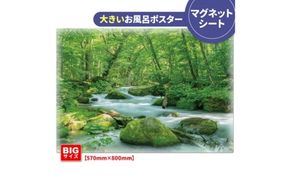 大きいおふろポスター【奥入瀬渓流】マグネットシート製