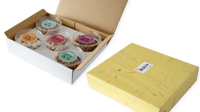 豆逸撰（5個入） お菓子 落花生 豆菓子 味噌 ピーナッツ みそ落花 黒糖落花 きなこ大豆 花咲豆 みそバター落花 おやつ ギフト 贈り物 小分け [A008-NT]