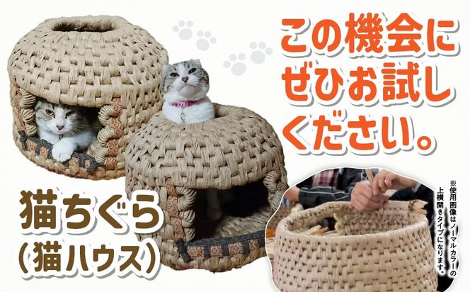猫ちぐら（ノーマル）猫ハウス【上横開きタイプ】_kn012-003