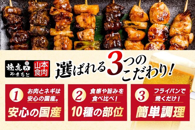 定期便 6回 焼き鳥 たれ付き 焼鳥10種 1回30本 合計180本 [山本食肉 山梨県 韮崎市 20745488] タレ たれ やきとり セット 焼き鳥セット 冷凍 便利 串 ねぎま もも 鳥皮 つくね ぼんじり 砂肝 軟骨 ハツ 手羽先 豚バラ