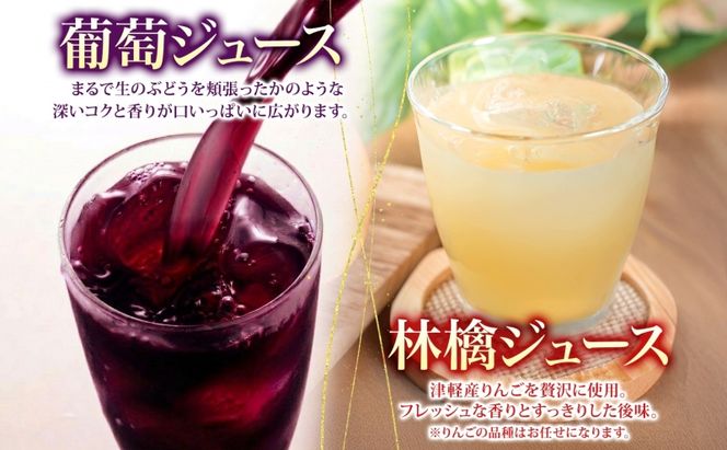  スチューベン 葡萄＆リンゴ ジュース セット ギフト 果実飲料 720ml 計3本 ぶどうジュース りんごジュース 100% ストレート 青森県産 詰め合わせ セット 林檎 葡萄 フルーツ ジュース ギフト 完熟 濃厚 ご当地 送料無料 青森県 鶴田町