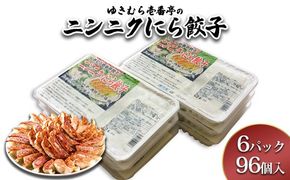 ゆきむら壱番亭のニンニクにら餃子6パック(96個入り)　※離島への配送不可