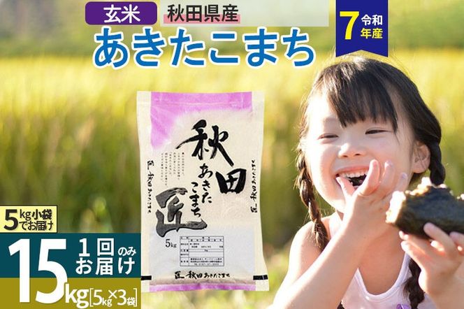 【玄米】＜令和7年産＞ 秋田県産 あきたこまち 15kg (5kg×3袋) 15キロ お米 匠 [サンファーム西木 玄米 あきたこまち ごはん 米 お米]|02_snk-020701s
