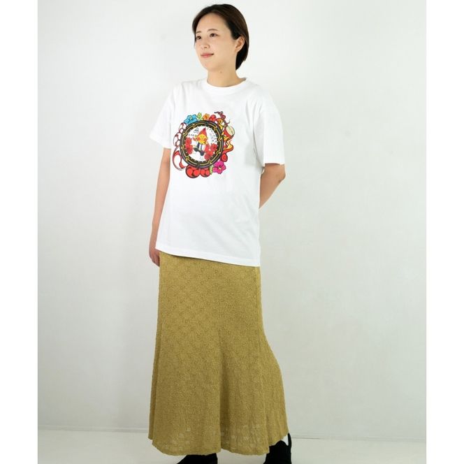 沖縄市 マンホールTシャツ エイ坊 (白 / Lサイズ) Tシャツ 半袖 キャラクター メンズ レディース 沖縄市 白色 沖縄市 / 株式会社TAK JAPAN[BCDK001-03]