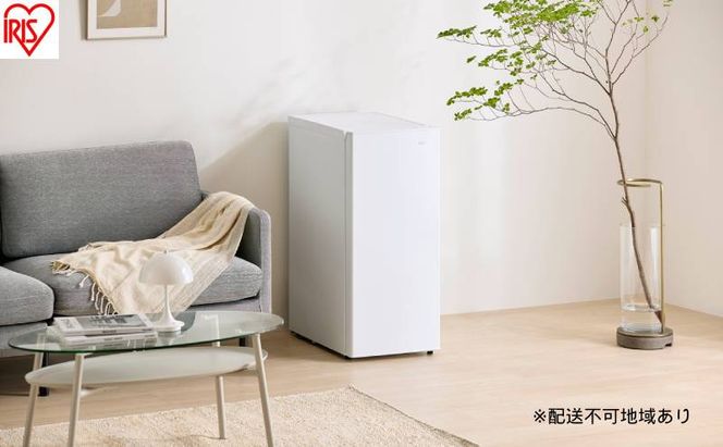 スリム冷凍庫 64L IUSN-S6A-W ホワイト 冷凍庫 小型 家庭用 アイリスオーヤマ スリム スキマックス 幅スリム 64L 霜取り不要 自動霜取り コンパクト 省スペース リビング まとめ買い 保存 セカンド冷凍庫 ストック