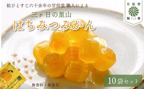 飴 はちみつみかん 10袋 静岡の恵みシリーズ 三ケ日の里山 はちみつ みかん あめ アメ 個包装 おかし お菓子 おやつ 静岡県 藤枝市 甘信堂製菓