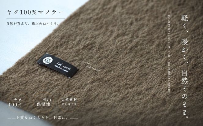 G3570 『Noble Fibre』100％ヤク・マフラー メッシュ ベージュ【高級 おしゃれ ファッション カシミア より暖かい 防寒】
