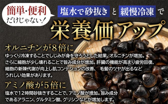宍道湖産冷凍しじみМサイズ（殻幅12mm～14mm）220ｇ×10袋 322032_BU002