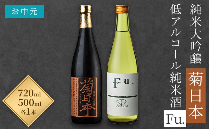 お中元 日本酒 菊日本純米大吟醸 低アルコール純米酒 Fu. セット コタニ お酒
