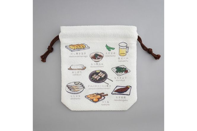 丹後ちりめん　にほんご巾着「izakaya（居酒屋）」 サイズ：約13.5cm×17.5cm 選べる 種類 ふるさと納税 雑貨 巾着 丹後ちりめん 丹後 京都　DZ00029-02