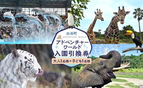 白浜町ふるさと納税 アドベンチャーワールド入園引換券 大人・子ども ペアチケット 304018_DU004