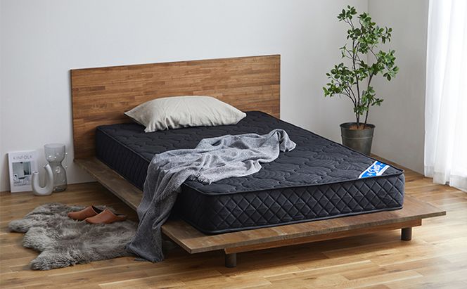 マットレス セミダブル 極厚 20cm ポケットコイルマットレス PMTS20N-SD ブラック ベッド 高反発 厚め 防菌 防臭 防ダニ 快眠 寝具 アイリスオーヤマ 快適な寝心地 