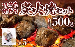 はかた地どり 炭火焼 セット100g 5p 計500g [MEAT PLUS 福岡県 宇美町 um40azp010031] 炭火焼鳥 炭火焼き 鶏肉 地鶏 博多地鶏 はかた地鶏 博多地どり