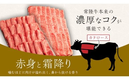 【常陸牛】すき焼き しゃぶしゃぶ用 ( 赤身 450g )( 霜降 400g ) 食べ比べ セット ( 茨城県共通返礼品 ) 牛肉 国産 お肉 肉 すきやき すきやき肉 A4 A5 ブランド牛 黒毛和牛 和牛 国産黒毛和牛 国産牛 [BM048us]