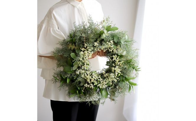 【母の日】森の香りのグリーンリース 313726_BC038