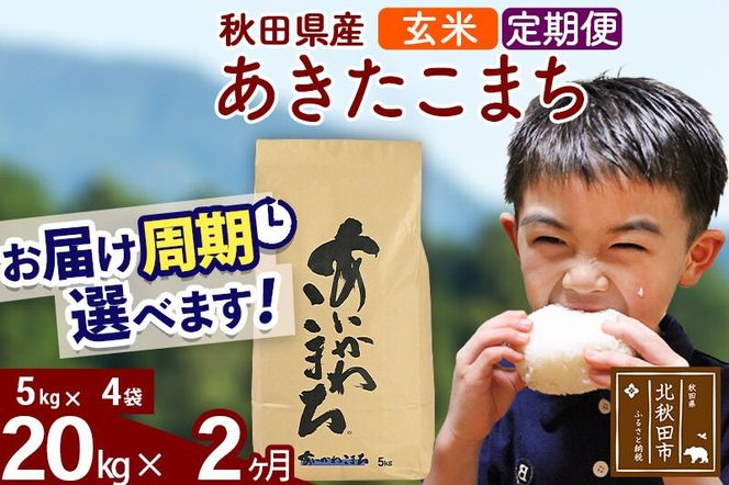 ※令和7年産※《定期便2ヶ月》秋田県産 あきたこまち 20kg【玄米】(5kg小分け袋) 2025年産 お届け周期調整可能 隔月に調整OK お米 藤岡農産 [藤岡農産 秋田 お米 あきたこまち 米どころ 東北 北秋田市 定期便 毎月お届け]|foap-20802