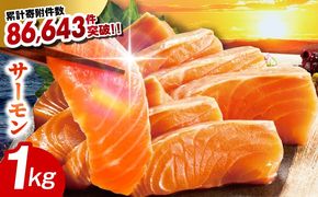 tyr0002 【高評価】サーモン 1kg ポーション【訳あり サイズ不揃い 刺身 海鮮丼 さーもん サラダ カルパッチョ 鮭 さけ シャケ しゃけ 人気 オススメ 小分け 冷凍】
