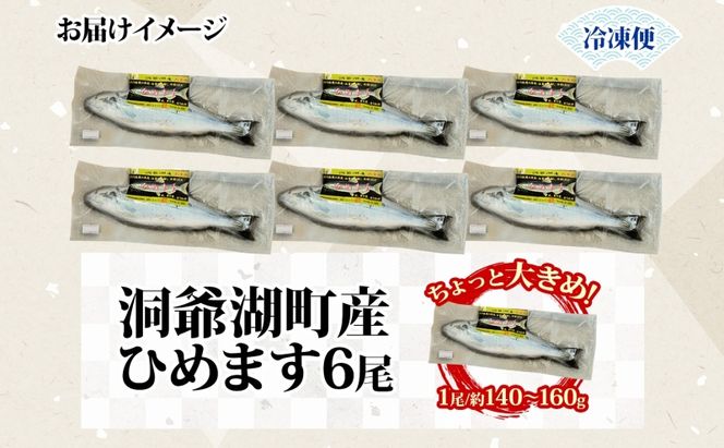 洞爺湖町産 ひめます 6尾 約140g～160g /1尾 ちょっと大きめサイズ 北海道 姫鱒 ヒメマス 魚 さかな 北海道産 海鮮 釣り漁獲 チップ 塩焼き 素揚げ 丸ごと レア 高級魚 淡水魚 洞爺湖町