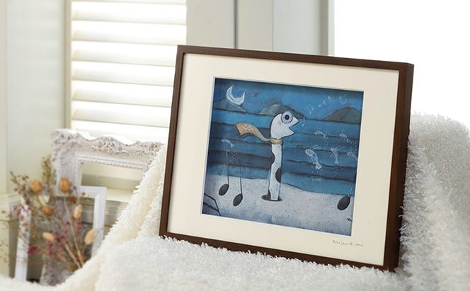 Harry＆Marie 名画 シリーズ(3)「チンさんからの便り」ハリーマリー ジクレー 絵画 インテリア アート 額装入り ファンタジー ジークレー 作品