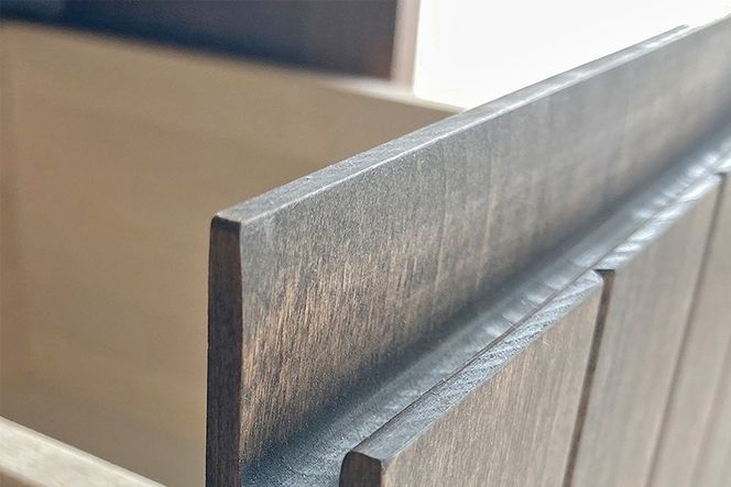 リギ 105 カウンター ガラス戸【完成品 ヴィンテージ 真鍮 アルダー無垢 ガラス扉 収納家具】(H062393)