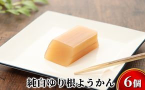純白 ゆり根 ようかん 6個［冷凍］ 和菓子 羊羹 スイーツ お土産 甘さ控えめ 一口 北海道 十勝 幕別町 忠類