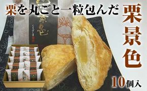 栗景色 10個入 銘菓 パイ 栗 菓子 生菓子 お菓子 お茶菓子 お茶請け  グルメ 国産 日本製 食品 復興 震災 コロナ 能登半島地震復興支援 北陸新幹線 F6P-2393