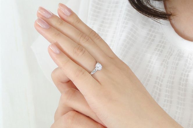 pt950 一粒 1カラット ダイヤモンド リング【H-SI2-Good】 /【中央宝石研究所鑑定書付】 CSR0208-pt SWAV073