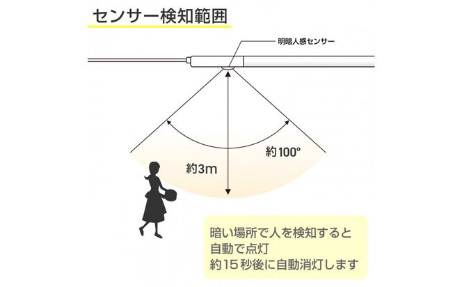 LED多目的灯 明暗人感30cm 昼光色ALT-3030PIR(D) 272183_AZ245