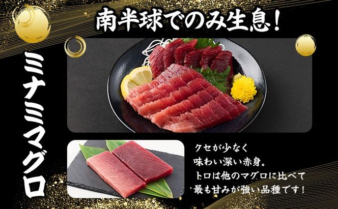 こだわりの天然ミナミマグロセット　ミナミマグロ中トロ赤身各1柵　mh011