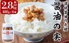 a757 醤油の実(約2.8kg・480g×6本)【岩下醸造】国産 姶良市産 もろみ 諸味 ご飯のお供 おかず 大豆 発酵食品 常温 常温保存 
