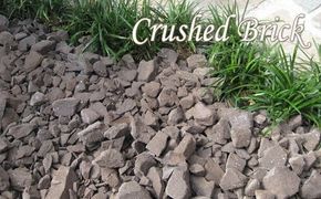 【大容量】200kg（20kg×10袋） レンガの砂利 クラッシュブリック ダークブラウン H032-078