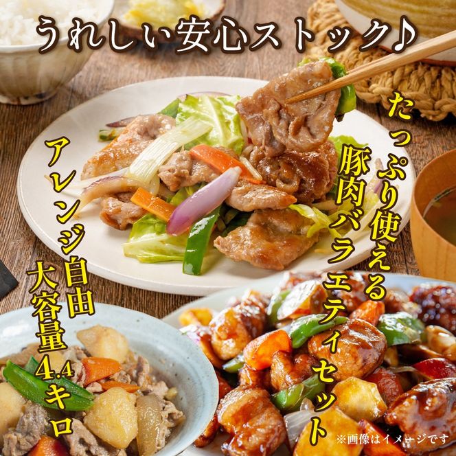 【地元ブランド豚】めぶ～豚3種セット 小間切れ・ミンチ・角切り 計4.4kg（豚肉 豚 肉 豚小間 豚こま 切り落とし ひき肉 挽肉 ステーキ）