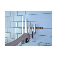 ツールバー［183H02］選べる 樹種 サクラ ナラ w390mm×h20mm×d10mm 強力 ネオジム磁石 マグネット キッチン 玄関 工具 収納 インテリア DIY おしゃれ シンプル デザイン