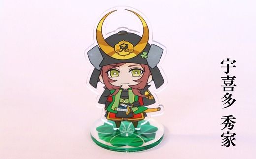 Z-25b 【アクリルスタンド】利家と西軍の重鎮たち（秀家　前田利家　小西行長） 豆本おまけ付