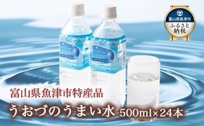 うおづのうまい水 500ml 24本入り｜ミネラルウォーター 水 ペットボトル 飲料 ※北海道・沖縄・離島への配送不可