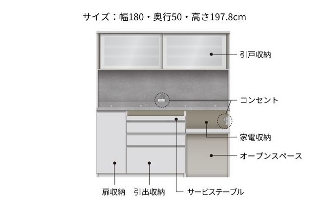 キッチンボード JN-1802R  [No.1209]