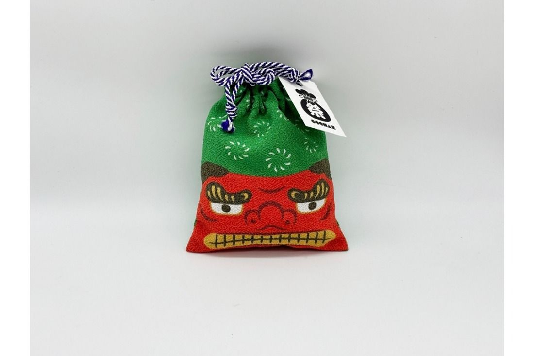 丹後ちりめん 祭巾着(ししまい) サイズ:約17cm×13cm DZ00027-04