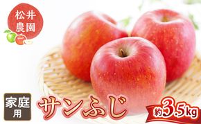 りんご 自家用りんご サンふじ 約3.5kg フルーツ 果物 甘い 林檎