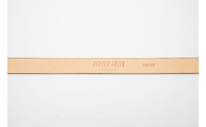 スコッチグレイン監修　オリジナルイタリアンレザーベルト（スムースミディアムブラウン）　イタリアン ベルト　本革　東京都　墨田区