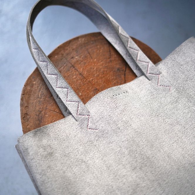 トートバッグ (ミックスグレー) Ultrasuede (R)｜人工皮革 服飾雑貨 メンズ レディース 男女兼用 田村製作所 大阪府守口市 [2583]
