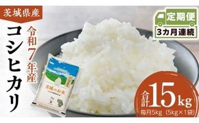 【 定期便 3ヶ月 】 茨城県産 コシヒカリ 5kg ( 5kg × 1袋 ) 米 お米 コメ 白米 こしひかり 茨城県 精米 新生活 応援 [DK028ci]