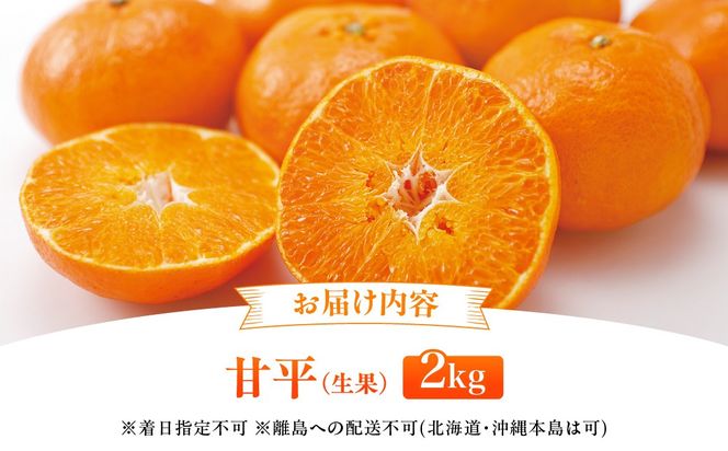 【先行予約】【数量限定】田縁農園の甘平（かんぺい）2kg ※離島への配送不可 （2027年1月25日より順次発送） IKTA028