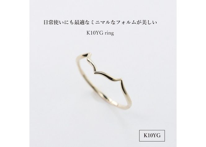 K10YG 地金リング　S-5710 リング 指輪 アクセサリー イエローゴールド K10YG 山梨 富士吉田