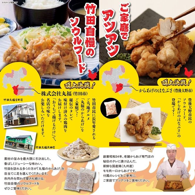 唐揚げ頂上決戦！からあげ県おおいたの名店食べ比べ定期便 大分県 国東市 中津市 竹田市 豊後大野市 料理 ご当地 グルメ 有名店_2676R-11
