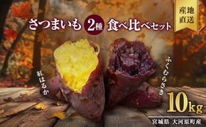 さつまいも 約10kg 2種詰合せ 紅はるか ふくむらさき サツマイモ 宮城県産 甘い 秋 冬 スイーツ 産地直送 宮城県 大河原町