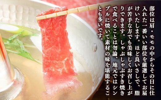 訳あり！【A4～A5】博多和牛赤身霜降りしゃぶしゃぶすき焼き用（肩・モモ）400g DX037