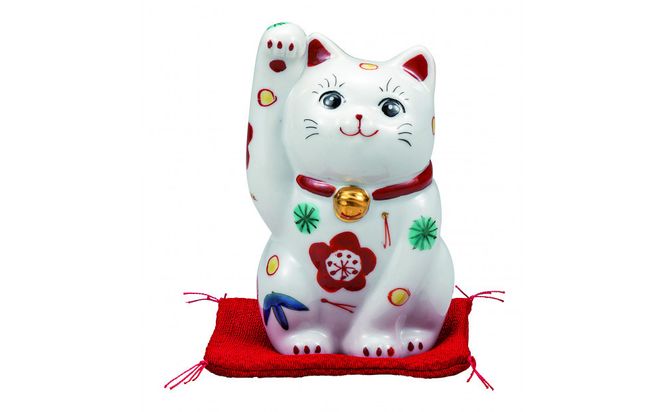 九谷焼　3.5号招き猫　松竹梅（布団付） a05 172111_CY2204